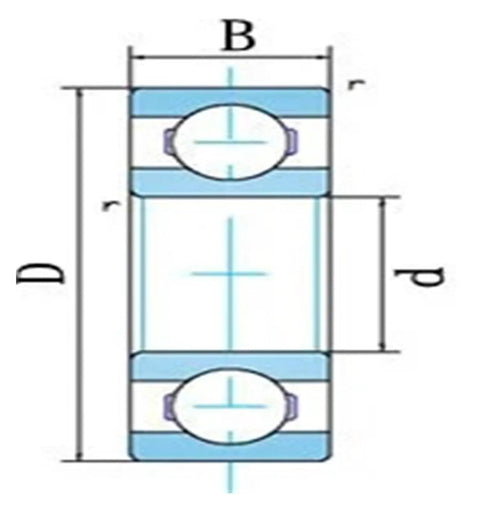 2 Piece Set Si3N4 Ceramic Ball Bearings For BB30 Hubs 30X42X7mm dimensional diagram with labeled measurements.