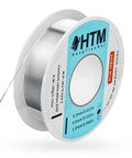 63/37 Rosin Core Solder Wire For Electronics Components And DIY Repairs, 0.8mm diameter, 50g roll, side view of spool