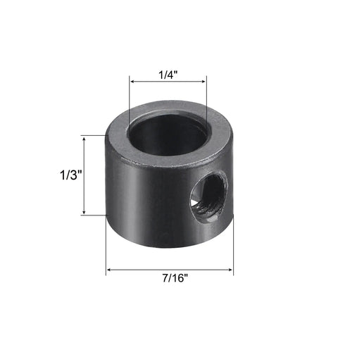 Top Shelf Drop In 5 Piece Chrome Steel Ball Bearing Accessory Kit with 1/4 Inch Inner Diameter shown with dimensions.