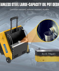 One Person Pneumatic Brake Fluid Bleeder Kit For DIY Garages with a large stainless steel oil pot design, 3L capacity.