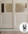 Heavy Duty Metal Sliding Door Roller With Double Bearing Reinforced Axles Rolls Like A Dream And Crushes Daily Wear Premium Replacement Part For Patio Doors Or Interior Tracks, shown with sliding doors.