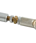 Top Shelf 3/8 Bore Heim Joint Adjustable Turnbuckle Crafted From Heat Treated 4130 Chromoly Steel showing details of threaded connection.