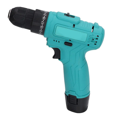 Heavy Duty Cordless Drill With Dope Torque And High Speed Rotation For Wood Aluminum Steel Built Different To Handle Any Yard Work Run Smooth And Deliver Serious Kick Without Burning Out All Weekend. Teal cordless drill with adjustable chuck for versatile projects.