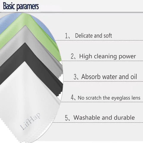 15 Pack Microfiber Glasses Cleaning Cloths For Eyewear Phones Watches And Delicate Screens Soft Lint Free Wipes featuring features list