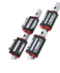 HGR20 Linear Guide Set With HGH20CA Carriages For CNC Router And 3D Printer Rig showing precision slides and heavy-duty carriages.