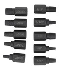 Ultimate 10Pc Broken Screw Extractor Set For Damaged Fasteners With Wide Size Coverage To Remove Worn Stuck Bolts Nuts And Screws Fast Saving Time And hassle On Any Home Repair Project, 1/8-13/32 in