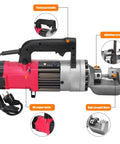 Beefy Portable Hydraulic Steel Bar Cutting Machine 220V 50Hz with adjustable screw and high strength blade, rebar cutter details
