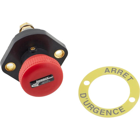 Heavy Duty Push Pull Battery Disconnect Switch For Muscle Cars And Drag Racing Builds That Safely Cuts Power On Your Rig While Keeping Your Ride Track Approved And Hella Reliable, featuring red toggle and mounting base.