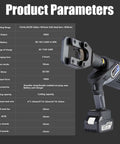 Beast Of A 70KN Electric Ratchet Cable Cutter For Copper Aluminum And ACSR Cables Up To 45mm next to product specifications chart