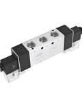 Rock Solid Pneumatic Solenoid Air Valve 3 Position 5 Way DC24V with aluminum housing for industrial automation.