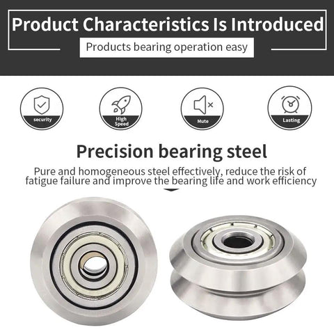 Tuned Up Stainless Steel V Slot Pulleys Featuring Precision 625ZZ Bearings For Ridiculously Smooth Travel On Aluminum Extrusion Rigs And High End 3D Printers Plus Six Pieces, showing precision bearing steel.