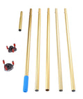 Smoke Detector Removal Tool With Telescoping Extension Pole For High Ceilings And Vaulted Spaces crafted with golden poles and connectors.