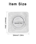 1.34 inch heavy duty PVC covered magnetic snap showing item size for Legit Heavy Duty Magnetic Snaps, Zero Hassle Sew In Hideaway Closures For Crafts And Diy Gear.