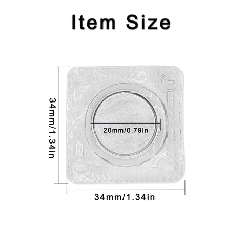 1.34 inch heavy duty PVC covered magnetic snap showing item size for Legit Heavy Duty Magnetic Snaps, Zero Hassle Sew In Hideaway Closures For Crafts And Diy Gear.