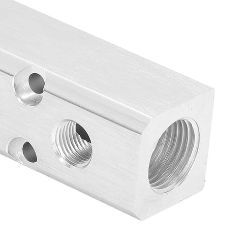 Aluminum Pneumatic Manifold Air Distribution Block With G12 Inlet And G14 Outlet 30X30mm Ports Built Tough For Industrial Grade
