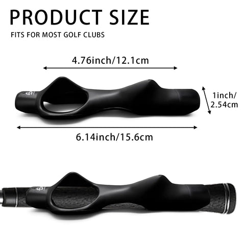 Golf Grip Trainer 2 Pack With Swing Correcting Arm Band And Training Aid Instantly Fix Your Hand Position On Any Club Clip On Practice Kit dimensions shown in inches and centimeters