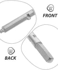 Clock Winding Crank Shaft Replacement Part For Wall And Mantel Clocks, Heavy Duty Metal Construction With Effortless Winding And No Fuss Timekeeping, Upgraded Mechanism For Antique And Grandfather Clocks, front and back views