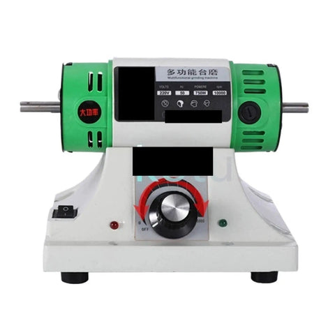 Heavy Duty Lapidary Bench Lathe Featuring Pure Copper Motor Smooth Operator Gem Polisher And Jade Cutting Rig Compact Home Shop Jewelry Grinding Mill For Weekend Projects with adjustable speed control.
