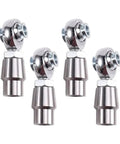 Heavy Duty Premium Rod End Four Piece Kit With Spacers 5 8 Inch 18 Threads for suspension mods, showcasing durable metal joints.