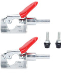 Two Pack Toggle Clamp Set Push Pull Quick Positioning Fixture For Small Space DIY Friendly Home Decor And Woodworking Iron And Plastic 6.6 By 4 Cm Holding Alignment Hand Tool, two clamps with bolts