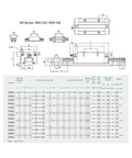 Affordable Precision Linear Guide HGR45 800mm Rail With HGH45CA Carriage Slide technical drawings and specifications