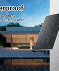 Rugged Solar Panel Charger Built For Outdoor Security Cameras With Usb C And Micro Usb Ports, waterproof and mounted.