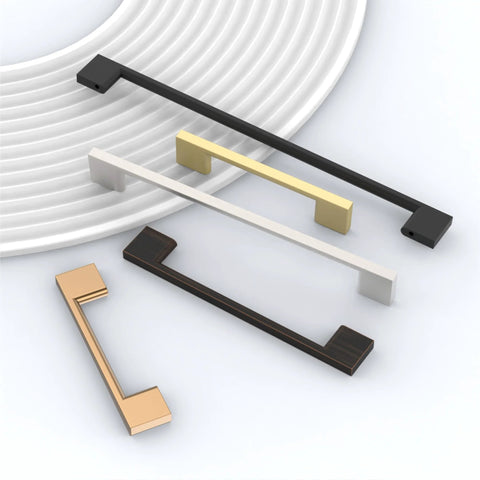 Variety of cabinet handles including the Ten Pack 5 Inch Center To Center Zinc Alloy Champagne Bronze Kitchen Cabinet Handles Drawer Pulls