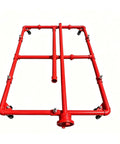 Heavy Duty Mobile Under Vehicle Cooling Cart With Butter Smooth Rolling Swivel Casters And Slick Water Fire Extinguisher For EV Battery Fires Home Kitchen Car Camping And Electronics 7 Hole Setup red pipe frame top view