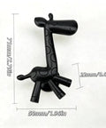 Black finish giraffe-shaped cabinet knob from 4 Pack Giraffe Cabinet Knobs Set Durable Zinc Alloy Drawer Pulls For Kitchen Cabinets