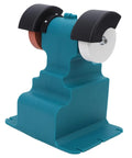 Cordless Mini Bench Grinder Featuring Two 4000mAh Batteries And A Beefy 200 Watt Motor Popping Out 7000 Rpm with two grinding pads.