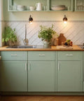 Snag These Fly Dual Tone Brushed Nickel And Gold Cabinet Pulls Featuring 3 Inch Center To Center Spacing in a modern kitchen.