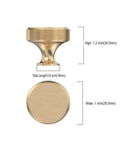 Kickass 10 Pack Gold Knurled Cabinet Knobs With Brushed Gold Finish Heavy Duty Drawer Pulls For Kitchen Cabinets And Dressers. Dimensions shown.