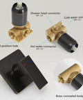 Oil Rubbed Bronze Shower Faucet Set With Wall Mounted Rainfall Shower System Stainless Steel Rain Shower Head connectors and valve