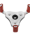 Professional Aluminum Alloy Smoke Transducer Removal Tool For Sensor Adjustment And Fire Safety Maintenance Kit with red grips and metal build.