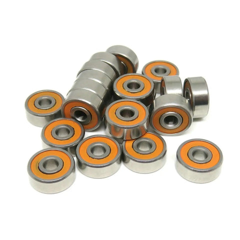 Kickass S623C Hybrid Ceramic Ball Bearings 3X10X4MM Deep Groove Miniature Stainless Steel Build, 10-piece set for fishing reels.