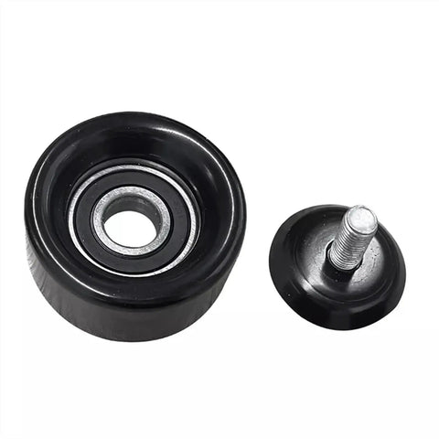 Upgrade Your Ride With This Top-Rated Timing Belt Tensioner Pulley Idler Kit For 2.0 And 2.4 L4 Engines Featuring A Durable V-Ribbed Design That Smashes Slack, Stops Slippage, And Keeps Your Motor Purring Like A Kitty Cat Without Any Drama Or Hiccup. black timing belt tensioner pulley idler kit with bearing and stud for 2.0 2.4 L4 engine