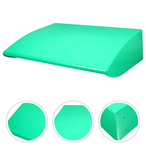 Heavy Duty Green Abs Weather Resistant Ev Charger Station Protection Box with Rock Solid Sun Shield, top view.