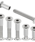 Twenty Five Piece Pack Of Silver M8X50mm High Grade Carbon Steel Wood Screws Built For Thick Timber Diy Cabinetry And Tough Home Fixes With Wicked Strong Hold And Dead Simple Installation set, featuring various sizes.
