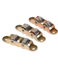 Straight Up Durable 8 Pack Sliding Door Pulleys Built Tough In Stainless Steel With Dual Wheels And Simple Height Adjustments For Ultra Smooth Gliding On Any Standard Track Zero Hassle Replacement Rollers, three pulleys with dual wheels.