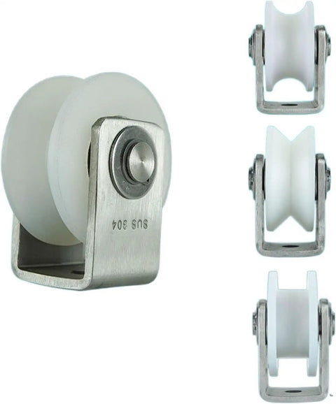 Kickass Heavy Duty Sliding Gate Wheels Featuring Stainless Steel Grooved Track Rollers And Durable Nylon Bearings for quiet operation, showcasing rollers.