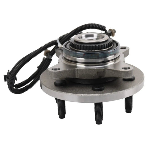Premium Garage Grade Front And Rear Wheel Bearing Hub Assembly Complete Drop In Replacement Kit For Daily Drivers close-up view with wires.