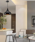 Matte Black Industrial Farmhouse Pendant Lights 3 Pack With Adjustable Rope Hangs For Kitchen Island Dining Room And Barn Ceiling