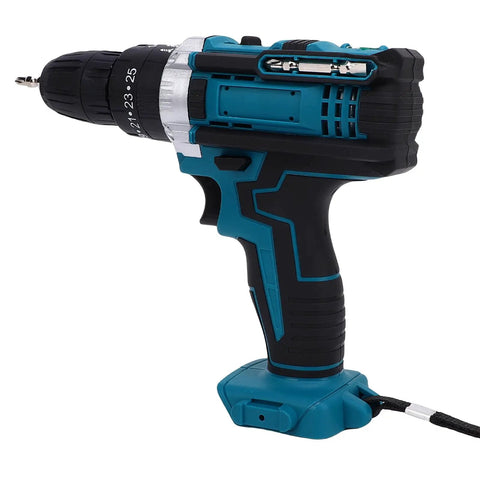 Badass 21V Cordless Drill Driver With Smooth Variable Speed Control And Hefty 10mm Chuck for wood and plastic home repairs.