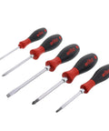 Extra Heavy Duty Slotted and Phillips Screwdriver Set, Five-Piece With SoftFinish Cushioned Grips shown on white background