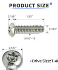 10 Pack M8 X 30mm Button Head Socket Cap Screws Forged From Premium 304 Stainless Steel For Heavy Duty Automotive Work featuring detailed size measurements.