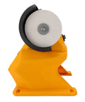 Kickass Cordless Bench Grinder With Dual Grinding Wheels And Blazing 5500 Rpm Spin showing compact design and white grinding wheel.