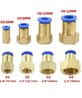 Pneumatic Air Connector Fittings Set For 10mm 12mm 14mm 16mm Hose With M5 Thread Quick Connects One Half And Three Quarters Inch Options Two Way And Single Way Pipe Fittings, brass hose connectors with 6mm 8mm 10mm 12mm OD