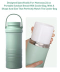 Two Pack Replacement Cooling Gel Tubes Compatible With Portable Breast Milk Cooler Reusable Freezer Inserts shown in 22 oz container.