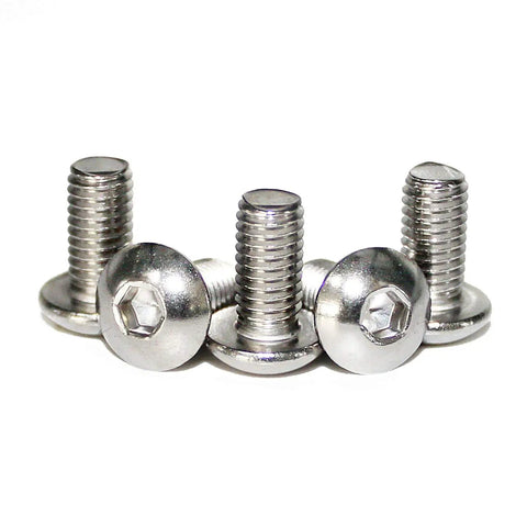 Premium M4 Socket Cap Bolts Button Head, Heavy Duty A2 Stainless Steel, 8mm under head length, 100 piece set.