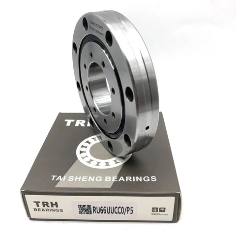 Built Tough Cross Roller Ring Slewing Bearing Direct Bolt On Swap For Robot Arm Turntable Pro Level High Load Capacity Zero Backlash Rotation RU66UUCC0 Compatible on display.